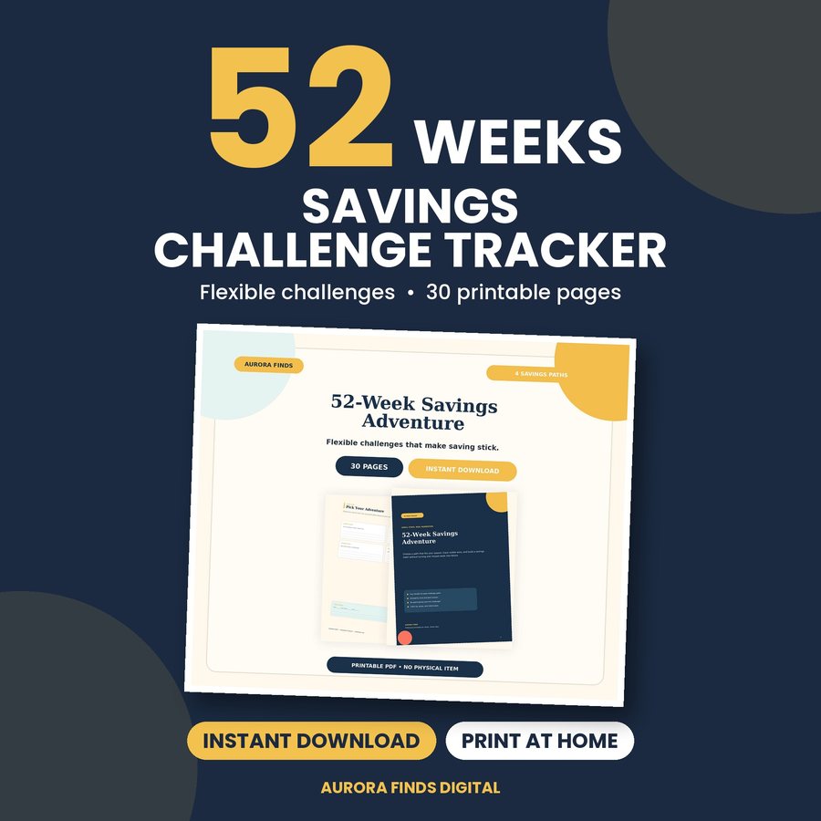 52-Week Savings Adventure printable preview
