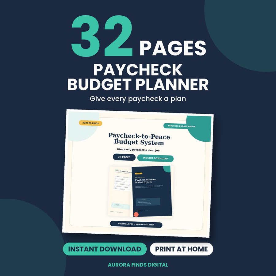 Paycheck-to-Peace Budget System printable preview