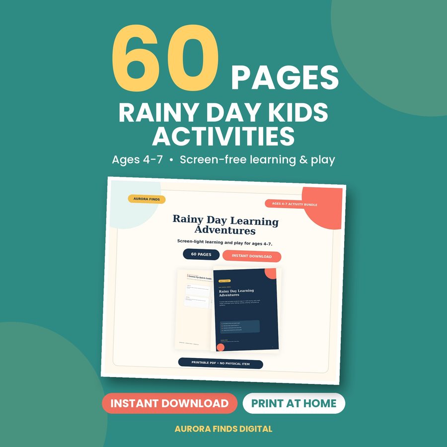 Rainy Day Learning Adventures printable preview