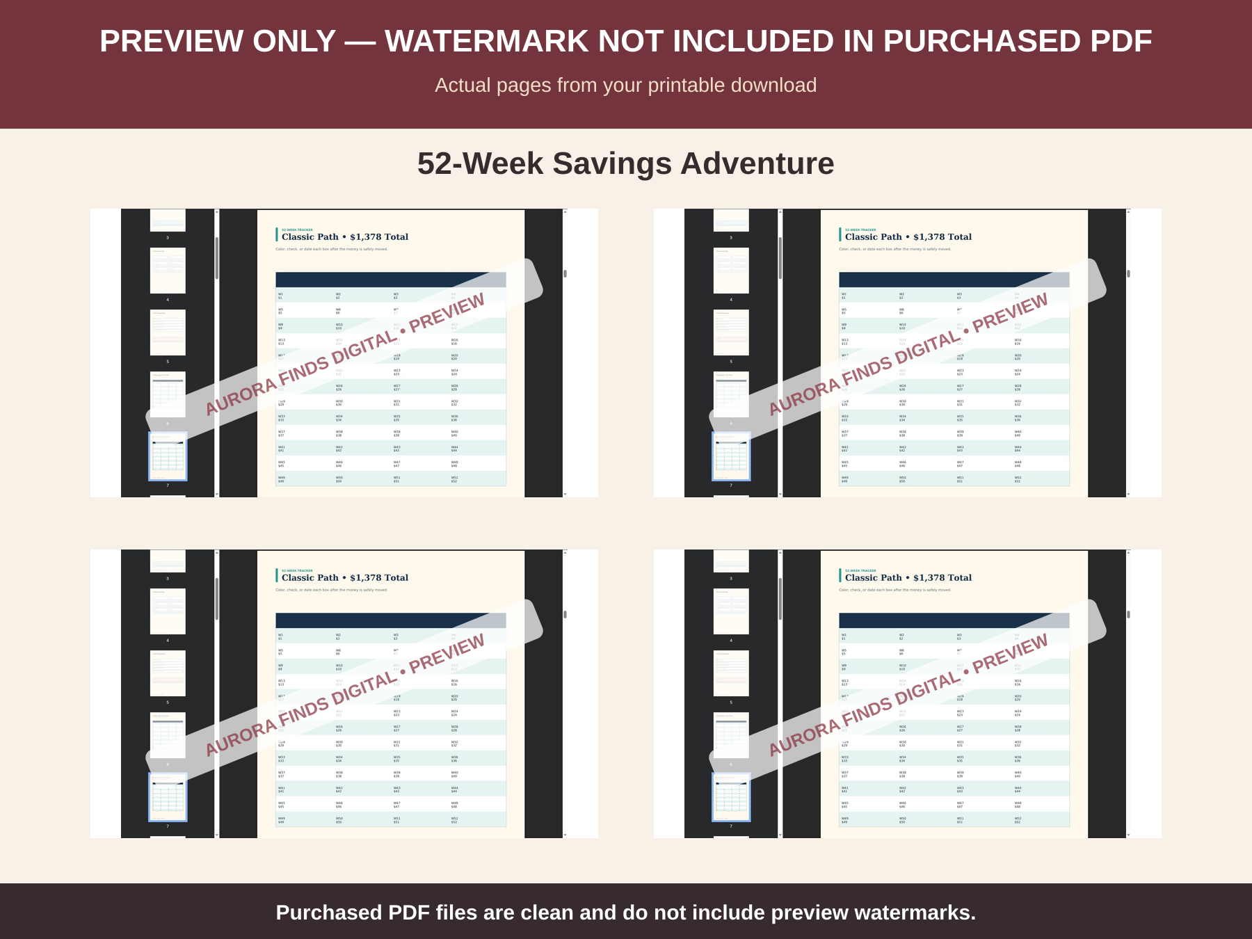 What’s inside 52-Week Savings Adventure