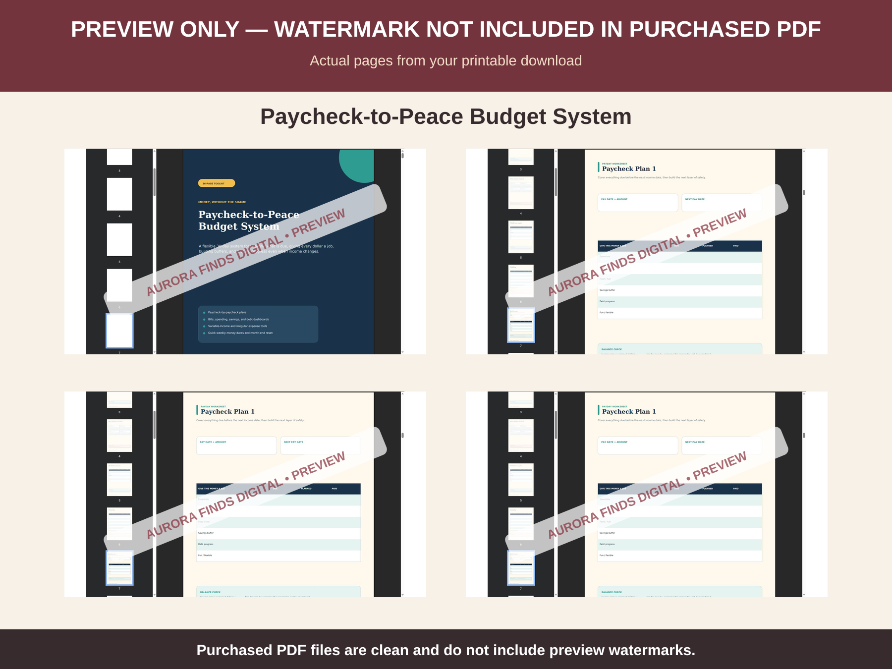 What’s inside Paycheck-to-Peace Budget System