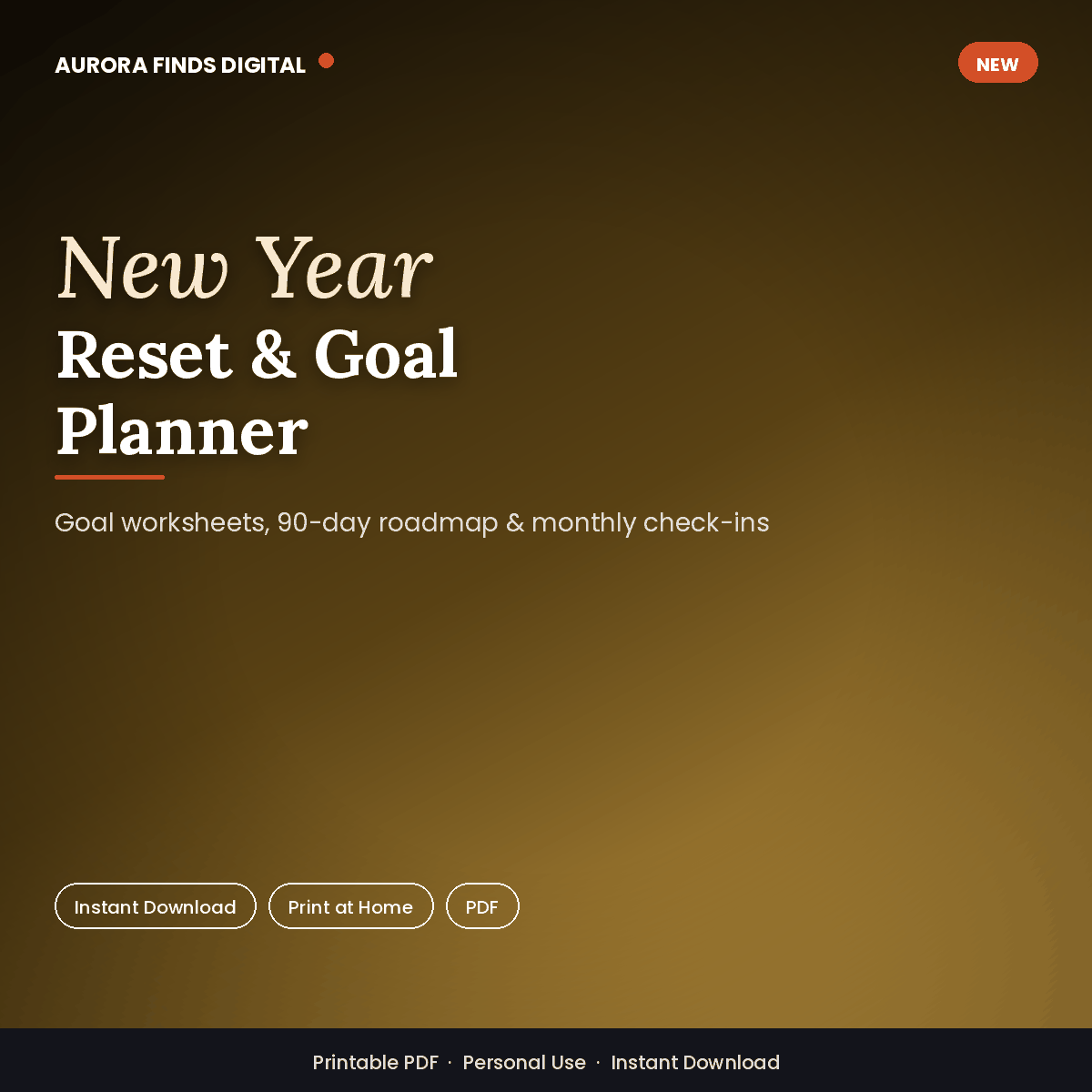 New Year Reset & Goal-Setting Planner printable preview